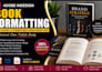 do adobe indesign book formatting, book cover, kdp book layout and typesetting